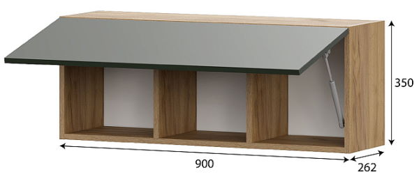 Фото Шкаф навесной Милан от производителя SV-мебель в Красноперекопске по цене 5 020 ₽