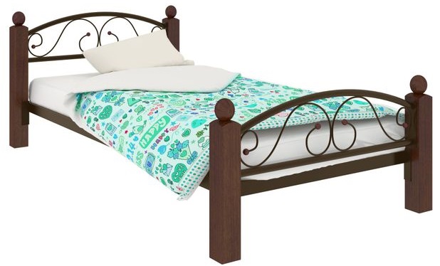 Фото Кровать односпальная Вероника Lux Plus (СМ 90х190) трубка металл от производителя Милсон в Красноперекопске по цене 16 530 ₽