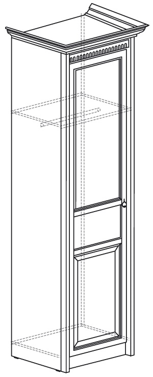Фото Шкаф Лючия 182 (60) однодверный от производителя Яна в Красноперекопске по цене 18&nbsp;440 ₽