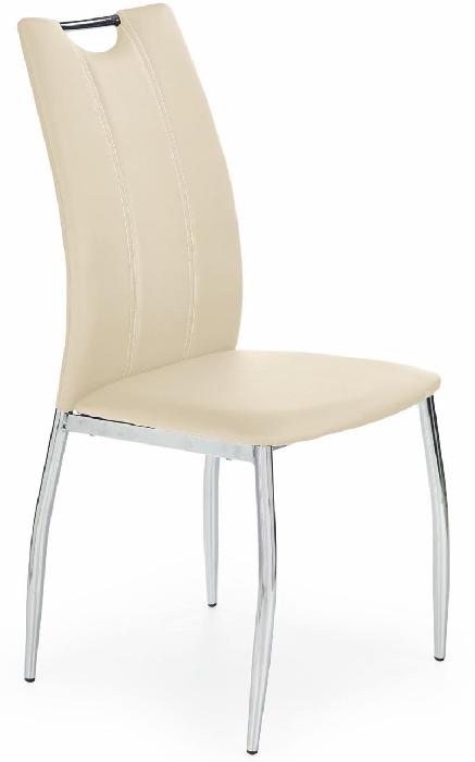 Стул Halmar K187 ( Обивка стула:экокожа , хром, бежевый (Halmar ) ) Стул Halmar K187 ( Обивка стула:экокожа , хром, бежевый (Halmar ) )