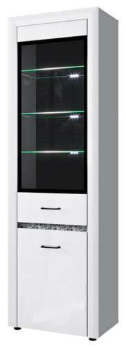 Фото Шкаф с витриной 1V1D ВайтБлек (WhitBlack) от производителя Анрэкс в Красноперекопске по цене 25 140 ₽