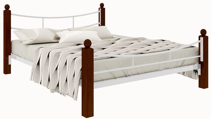 Фото Кровать двуспальная София Lux Plus (СМ 140х200) трубка металл от производителя Милсон в Красноперекопске по цене 21 010 ₽