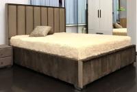 Кровать двуспальная Мирабель (СМ 160х200) без основания в интернет магазине Планета Комфорта Фото krovati-s-myagkoy-spinkoy кровать двуспальная мирабель (см 160х200) без основания производитель Мебелони