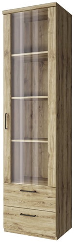 Фото Шкаф с витриной 1V2S Дорсет (Doorset) от производителя Анрэкс в Красноперекопске по цене 16 980 ₽