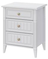 Тумба прикроватная Мэгги (белый снег, лак белый (Браво-мебель) ) в Красноперекопске от производителя 