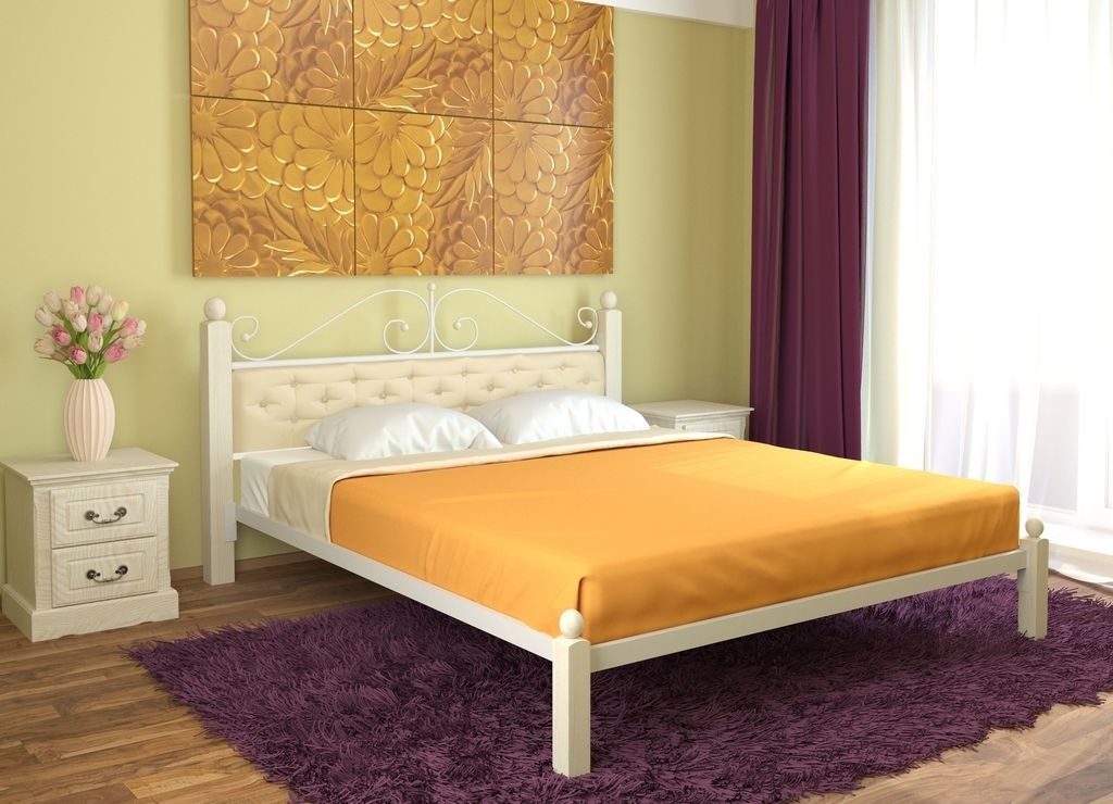 Фото Кровать односпальная Диана Lux мягкая (СМ 120х200) трубка металл от производителя Милсон в Красноперекопске по цене 21 550 ₽