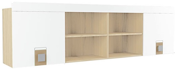 Полка навесная Стиль 7.1 (туя светлая-белый глянец -кофе с молоком глянец (Аквилон) ) Полка навесная Стиль 7.1 (туя светлая-белый глянец -кофе с молоком глянец (Аквилон) )