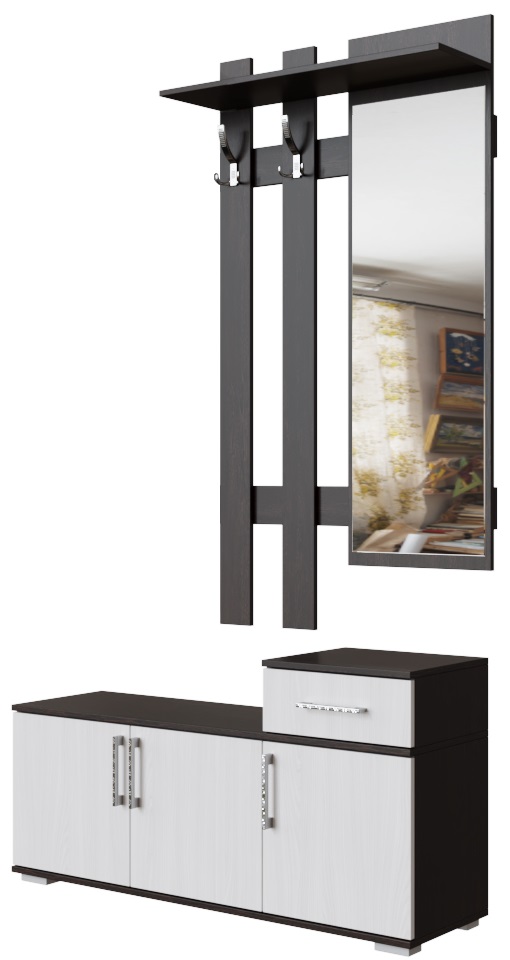 Фото Вешалка с зеркалом №3 (0,8) от производителя Хорошая мебель в Красноперекопске по цене 14 480 ₽