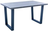 Стол обеденный металл, лдсп-бетон,  черный