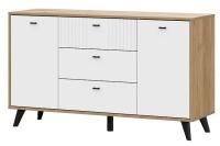 Фото  комод комбинированный милан (3 ящика) двухстворчатый производитель SV-мебель