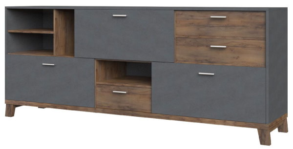 Фото Комод Монтана (3 дв. 3 ящ.) от производителя Браво-мебель в Красноперекопске по цене 25 250 ₽