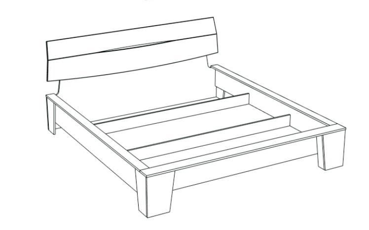 Фото Кровать двуспальная Стреза NEW (СМ 180х200) без основания от производителя СБК в Красноперекопске по цене 8 460 ₽