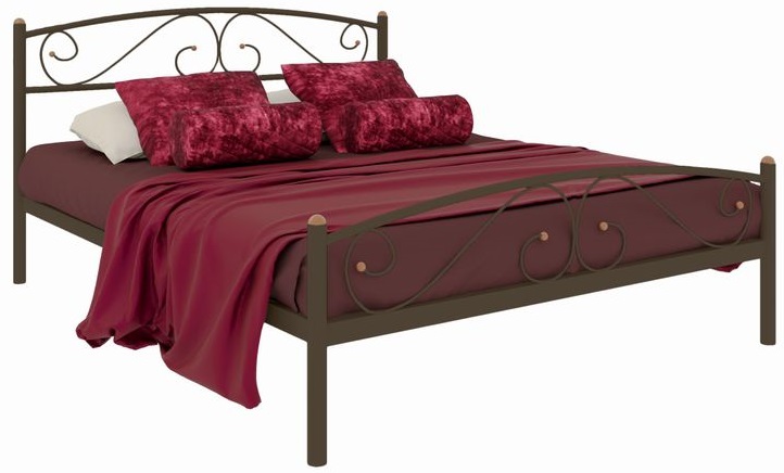 Фото Кровать двуспальная Вероника Plus (СМ 140х200) трубка металл от производителя Милсон в Красноперекопске по цене 13 170 ₽