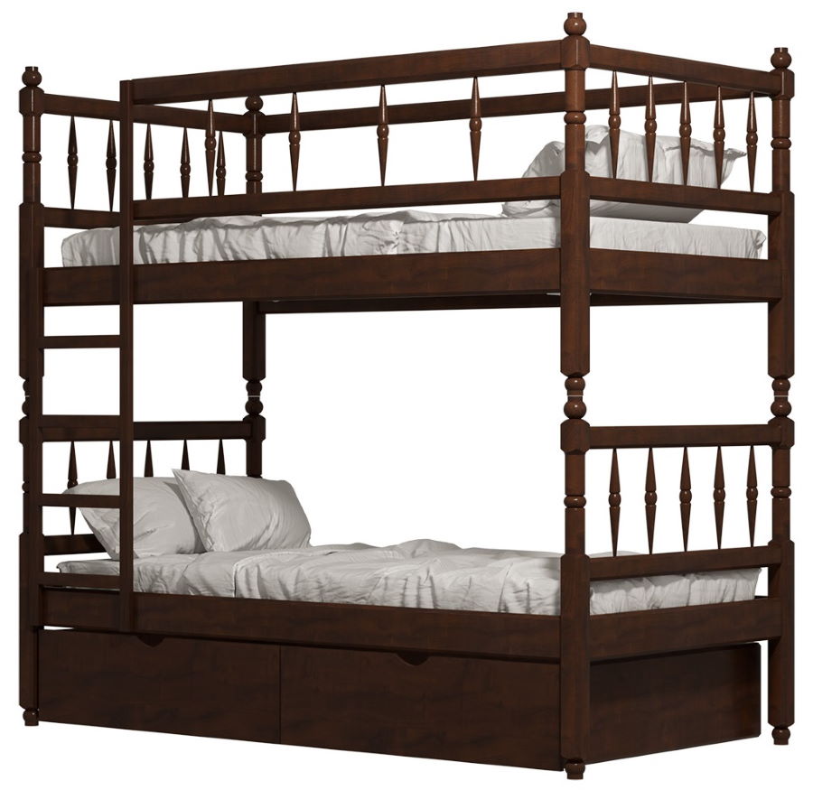 Фото Кровать двухъярусная №2 (СМ 80х190) с основанием от производителя Фант-мебель в Красноперекопске по цене 37&nbsp;680 ₽