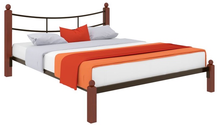 Фото Кровать двуспальная София Lux (СМ 140х200) трубка металл от производителя Милсон в Красноперекопске по цене 18 900 ₽