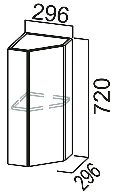 Фото Кухня Геометрия шкаф навесной Ш300тз от производителя SV-мебель в Красноперекопске по цене 4 930 ₽