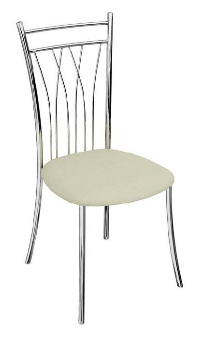 Стул Премьер  ( Обивка стула:кожзам , хром, бежевый 276 (ТриЯ) ) Стул Премьер  ( Обивка стула:кожзам , хром, бежевый 276 (ТриЯ) )