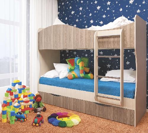 Кровать 2-х ярусная Кузя (СМ 80х200) в магазине Планета Комфорта Фото dvukhyarusnye-krovati кровать 2-х ярусная кузя (см 80х200) производитель Пирамида