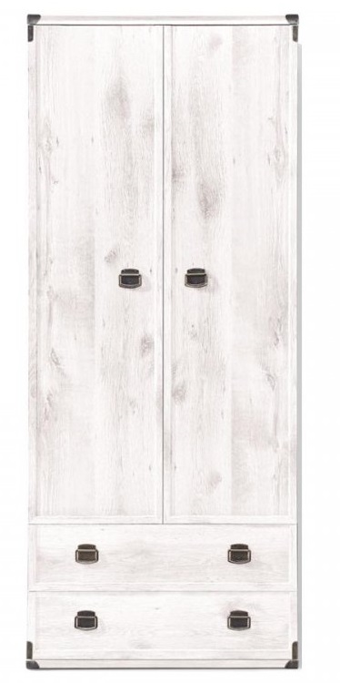 Фото Шкаф Индиана JSZFN2D2S (80) двухдверный (с полками) от производителя Black Red White (БРВ) в Красноперекопске по цене 28&nbsp;400 ₽