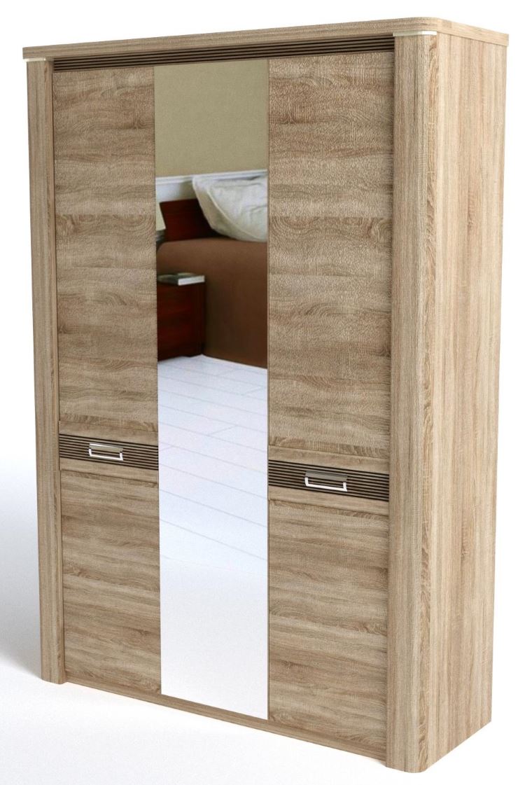 Фото Шкаф Магнолия (160) трехдверный от производителя СБК в Красноперекопске по цене 36&nbsp;070 ₽