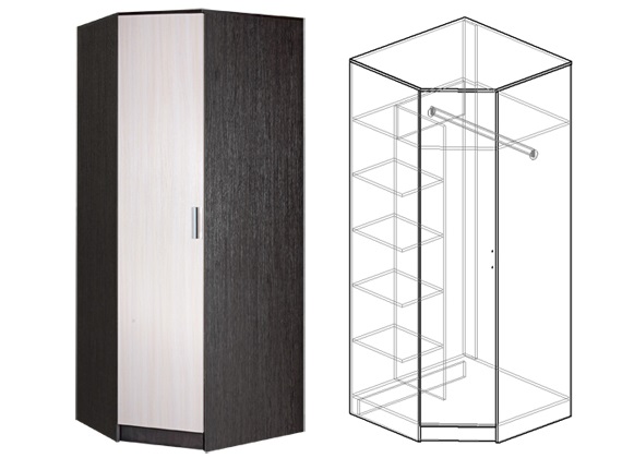 Фото Шкаф Светлана (86) угловой от производителя Мебель Маркет в Красноперекопске по цене 15&nbsp;150 ₽