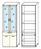 Кухня Диана-4 (ЛДСП) шкаф 800 (ШП-2) (белый, ясень шимо светлый (Фант-мебель) ) в Красноперекопске от производителя 