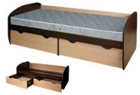 Фото  кровать односпальная кд-1.8 с ящиками (см 90х200) комплектуется основанием производитель Росток