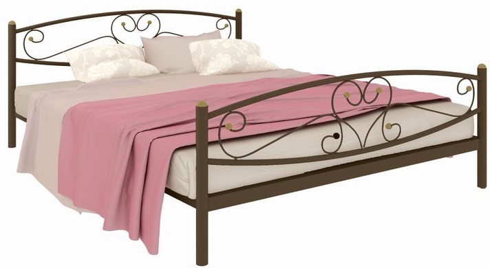 Фото Кровать двуспальная Каролина Plus (СМ 140х200) трубка металл от производителя Милсон в Красноперекопске по цене 13 780 ₽