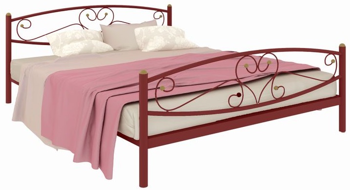 Фото Кровать двуспальная Каролина Plus (СМ 140х200) трубка металл от производителя Милсон в Красноперекопске по цене 13 780 ₽