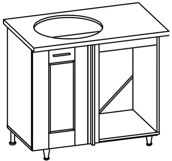 Фото Кухня Селена К-78 стол-мойка угловая 1000 левая от производителя Ставрополь Мебель в Красноперекопске по цене 3 630 ₽