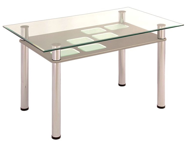 Фото Стол обеденный 3.0 с полкой мдф от производителя Мебель из стекла в Красноперекопске по цене 12&nbsp;330 ₽