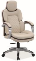 Кресло компьютерное Signal Q-388 (Материал обивки: экокожа, цвет обивки: кремовый-коричневый (Signal) ) в Красноперекопске от производителя 