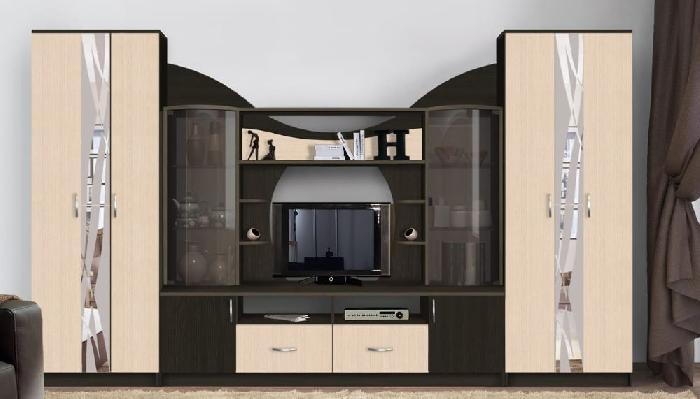 Стенка Аллегро вар.№5 (венге linum, дуб белфорд,(Диал))