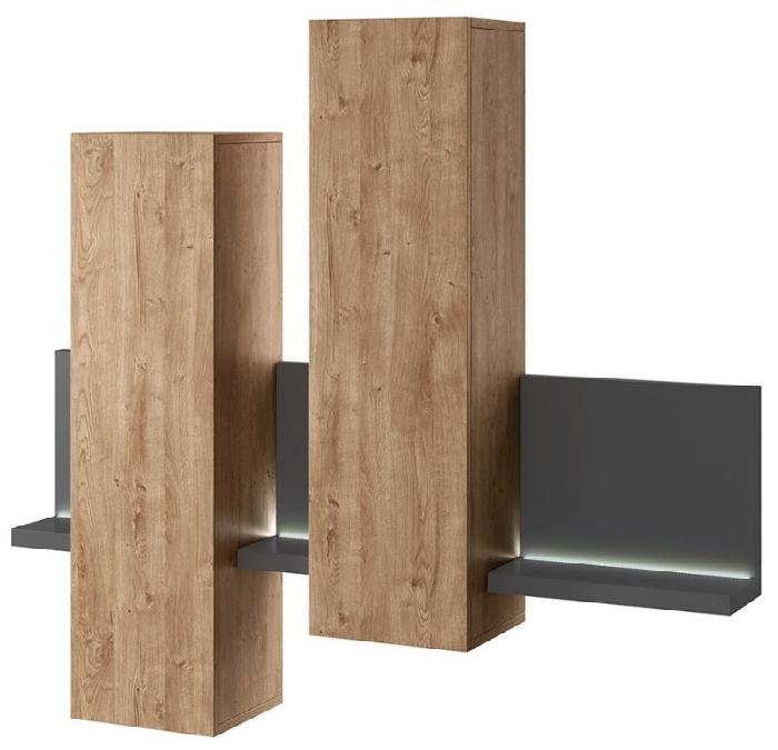 Висящая витрина typ 04 Bota (антрацит-дуб ribbec (Helvetia) )