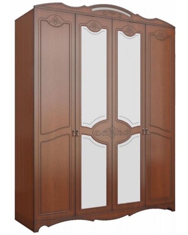 Фото Шкаф Лотос лакированный ШР-4 (178) четырехдверный от производителя Браво-мебель в Красноперекопске по цене 55&nbsp;190 ₽