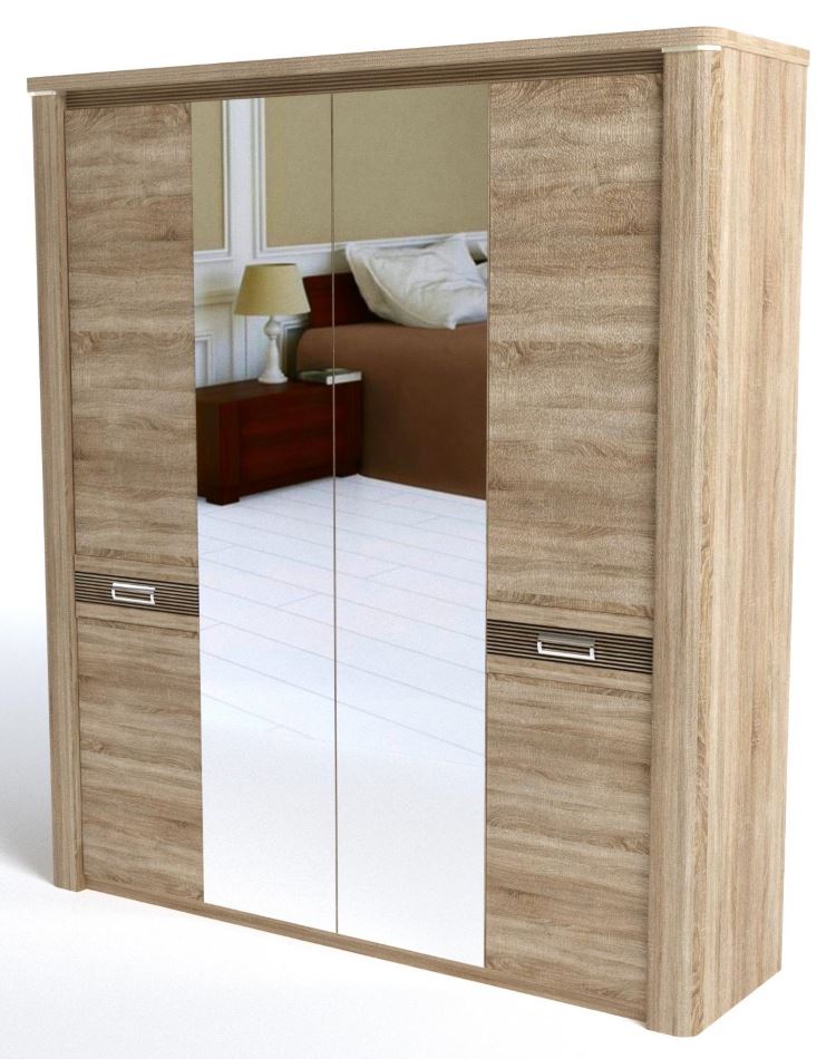 Фото Шкаф Магнолия (205) четырехдверный от производителя СБК в Красноперекопске по цене 43 150 ₽