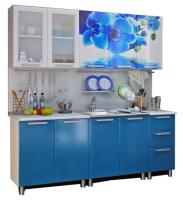 Кухня Люкс Лазурь (2,0) (серый, фотопечать-лазурное небо,(БТС)) в Красноперекопске от производителя 