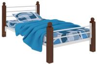 Фото derevyannye-krovati кровать односпальная милана lux plus (см 120х200) трубка металл производитель Милсон