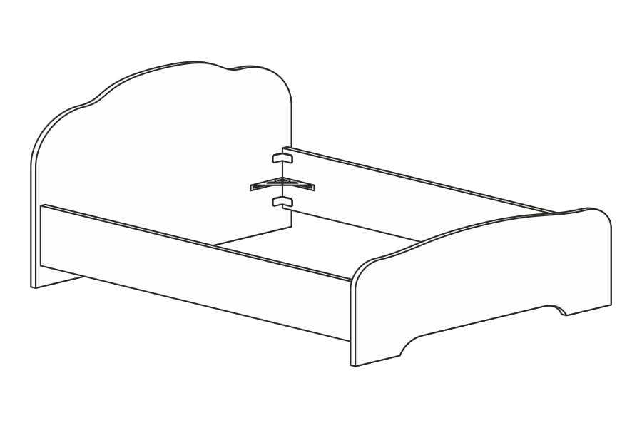 Фото Кровать односпальная Кэт-2 Эвита (СМ 120х200) не комплектуется настилом от производителя Диал в Красноперекопске по цене 12&nbsp;320 ₽