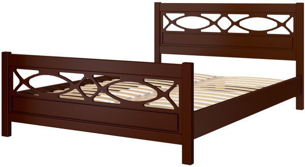 Фото Кровать двуспальная Лоренса (СМ 140х200) без основания с универсальными царгами от производителя Браво-мебель в Красноперекопске по цене 18 430 ₽