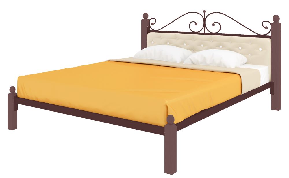 Фото Кровать двуспальная Диана Lux мягкая (СМ 160х190) трубка металл от производителя Милсон в Красноперекопске по цене 23 340 ₽