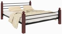 Фото derevyannye-krovati кровать двуспальная милана lux plus (см 180х190) трубка металл производитель Милсон