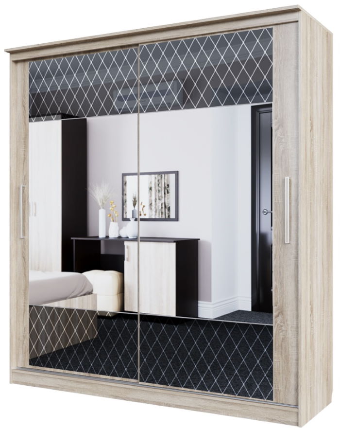 Фото Шкаф-купе №19 Классик черный (2,0 - 2 двери) от производителя SV-мебель в Красноперекопске по цене 46 560 ₽