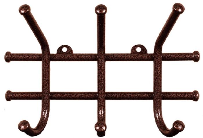 Вешалка настенная Норма 3 (медный антик  (Завод металлических изделий) )