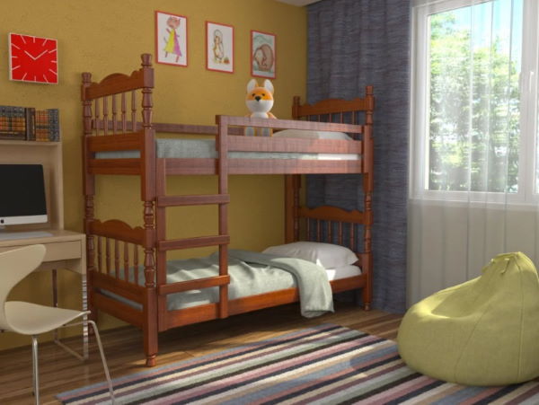 Фото Кровать 2-х ярусная Соня (СМ 80х189) с односторонними матрасами и выдвижными ящиками от производителя Браво-мебель в Красноперекопске по цене 46&nbsp;380 ₽