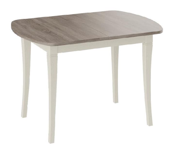 Стол обеденный Альт 100.01 (№4 массив дерева, лдсп-дуб сонома трюфель,  слоновая кость (ТриЯ) )