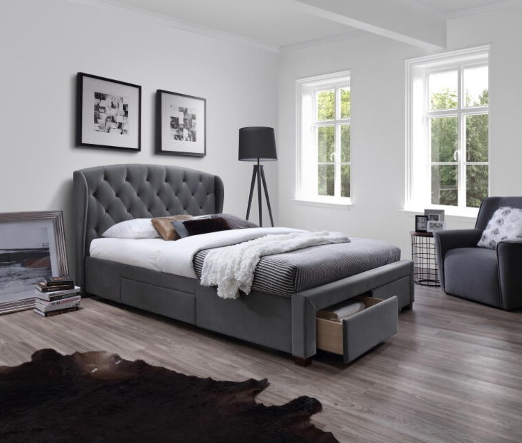 Фото Кровать двуспальная Halmar Sabrina (СМ 160х200) c ортопедическим основанием от производителя Halmar  в Красноперекопске по цене 71 530 ₽