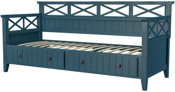 Фото Кровать односпальная Амелия (СМ 80х200) с выдвижными ящиками, без основания с универсальными царгами от производителя Браво-мебель в Красноперекопске по цене 29&nbsp;730 ₽