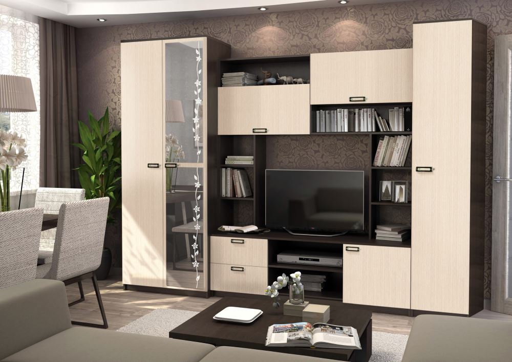 Фото Стенка Аллегро вар.№6 ЛДСП от производителя Диал в Красноперекопске по цене 20&nbsp;050 ₽