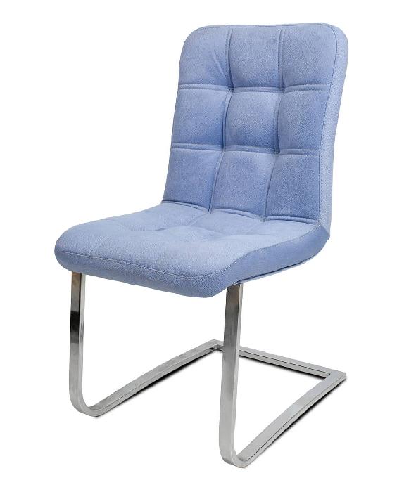 Стул Турин (Б) ( Обивка стула:велюр, хром, голубой (Бител) ) Стул Турин (Б) ( Обивка стула:велюр, хром, голубой (Бител) )
